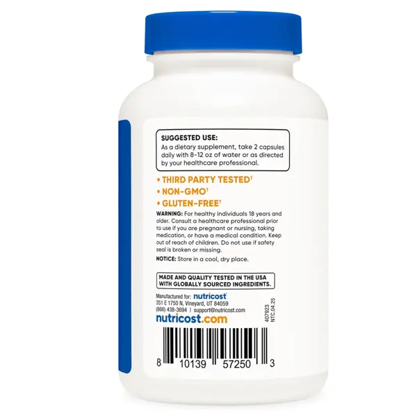 Nutricost Betaine Anhydrous (TMG) 1500mg Capsules